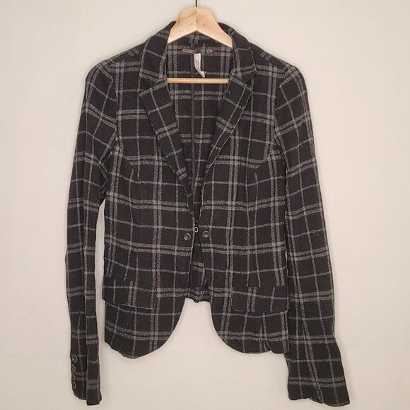 Free People 100% Wool Blazer Grey - Picture 1 of 7